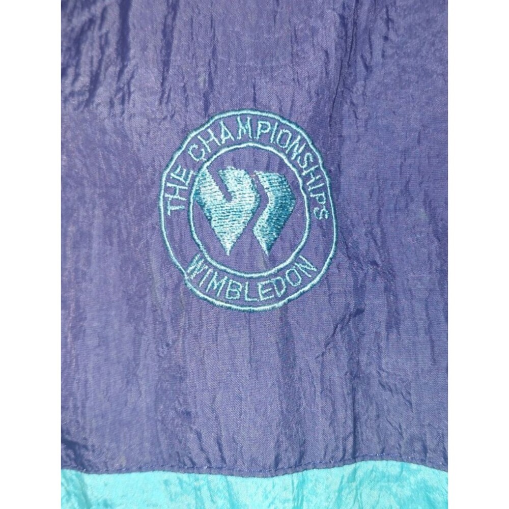 80's Wimbledon Championships Tennis Jacket Med Windbreaker Logo Sport Colorblock - Picture 2 of 5